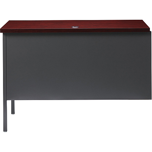 Lorell Fortress Series Right-Pedestal Return Rectangle Top - 42" Table Top Width x 24" Table Top Depth x 1.12" Table Top Thickness - 29.50" Height - Office, File - Assembly Required - Laminated, Mahogany - Steel - 1 Each (LLR60922)