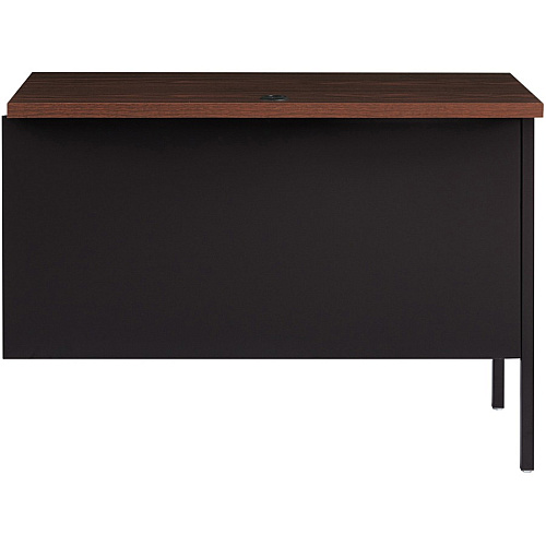 Lorell Fortress Series Left-Pedestal Return Rectangle Top - 42" Table Top Width x 24" Table Top Depth x 1.12" Table Top Thickness - 29.50" Height - Office, File - Assembly Required - Black Walnut, Laminated, Walnut - Steel - 1 Each (LLR60924)