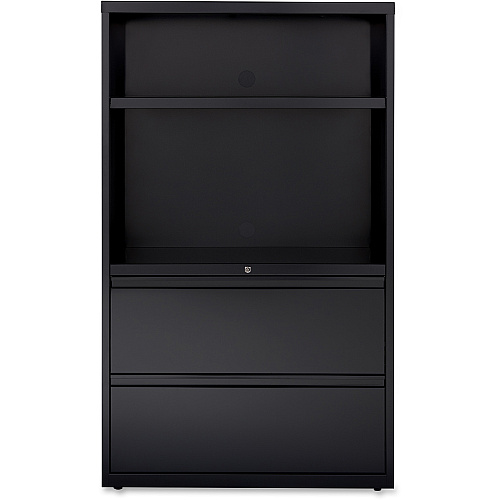 Lorell Box/Box/File Lateral File Combo Unit 36" Width x 18.6" Depth x 60" Height - 2 x Drawer(s) for File - Legal, Letter, A4 - Lateral - Cable Management, Leveling Glide, Adjustable Glide, Locking Drawer, Durable, Hanging Rail, Ball-bearing Su (LLR66206)