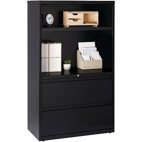 Lorell Box/Box/File Lateral File Combo Unit 36" Width x 18.6" Depth x 60" Height - 2 x Drawer(s) for File - Legal, Letter, A4 - Lateral - Cable Management, Leveling Glide, Adjustable Glide, Locking Drawer, Durable, Hanging Rail, Ball-bearing Su (LLR66206)