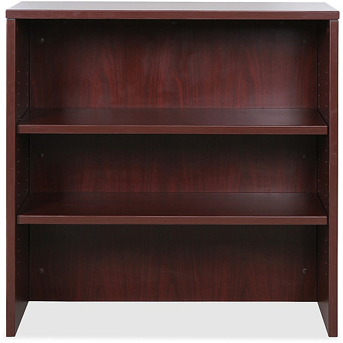 Lorell Essentials Series Stack-on Bookshelf 36" Width x 15" Depth x 36" Height - 2 x Shelf(ves) - Stackable - Mahogany, Laminate - MFC, Polyvinyl Chloride (PVC) - Assembly Required (LLR69614)