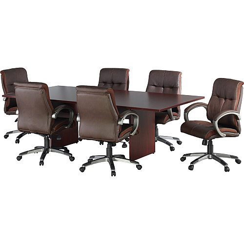 Lorell Essentials Rectangular Modular Conference Table Laminated Rectangle, Mahogany Top - Panel Leg Base - 2 Legs - 70.88" Table Top Width x 35.38" Table Top Depth x 1.25" Table Top Thickness - 29.50" Height - Conference Room, Meeting - Assemb (LLR87274)