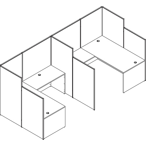Lorell Panel System Partition Fabric Panel 48.4" Width x 71" Height - Steel Frame - Gray - 1 Each (LLR90251)
