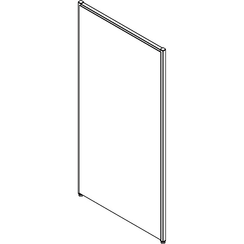 Lorell Panel System Partition Fabric Panel 30.5" Width x 60" Height - Steel Frame - Gray - 1 Each (LLR90258)