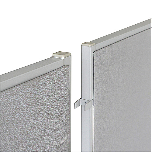 Lorell 180-degree Straight Panel Connectors 1.25" Width x 2.25" Depth x 0.63" Height - Aluminum - Aluminum - 2 / Set (LLR90259)