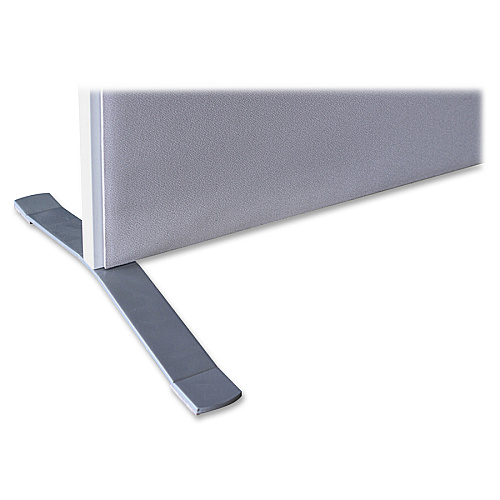 Lorell Panel System Feet 2" Width x 18.38" Depth x 1.88" Height - Aluminum - Aluminum - 2 / Set (LLR90261)