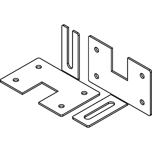 Lorell Panel System Wall Brackets 2.50" Width x 3.75" Depth x 2.50" Height - Aluminum - Aluminum - 2 / Set (LLR90262)