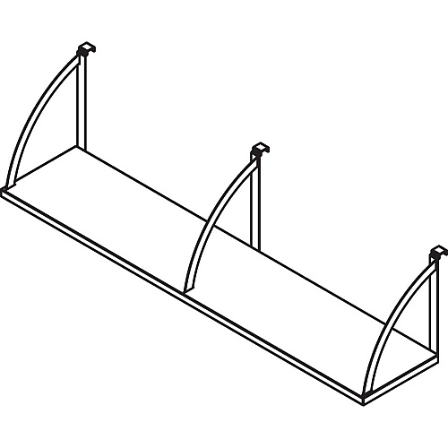 Lorell Panel System Shelf 56.25" Width x 11.75" Depth x 14.25" Height - Metal - Aluminum - 1 Each (LLR90263)