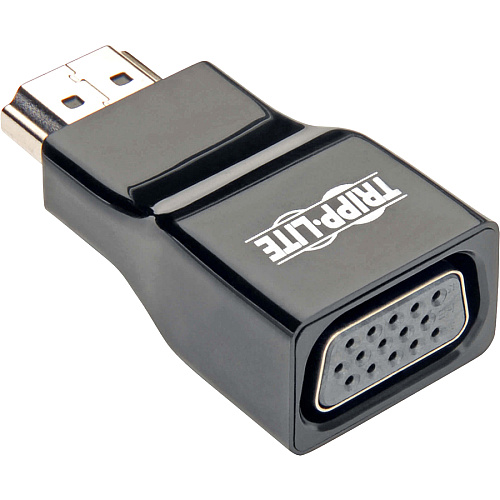 Tripp Lite by Eaton HDMI Male to VGA Female Adapter Video Converter 1 x HDMI (Type A) Digital Audio/Video Male - 1 x 15-pin HD-15 VGA Female - 1920 x 1080 Supported - 1 Each - TAA Compliant (P131000)