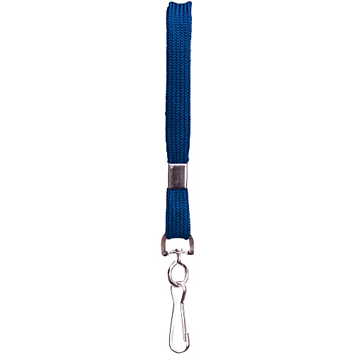 SICURIX Flat Metal Hook Lanyard Hook Attachment - 0.4" Width x 36" Length - Blue - Metal - 100 / Pack (65613)