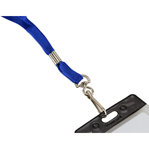 SICURIX Flat Metal Hook Lanyard Hook Attachment - 0.4" Width x 36" Length - Blue - Metal - 100 / Pack (65613)