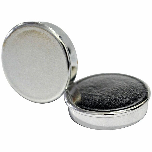 MasterVision Planning Board Magnets 1" Diameter - Round - 10 / Pack - Silver (IM130809)