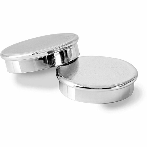 MasterVision Planning Board Magnets 1" Diameter - Round - 10 / Pack - Silver (IM130809)