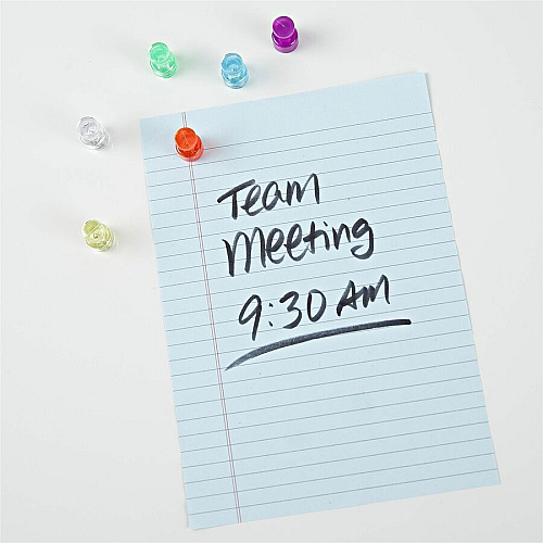 MasterVision Planning Board Magnetic Push Pins 0.3" Diameter - 1 Each - Gray, Blue, Red (IM356601)