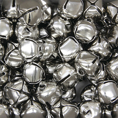 Creativity Street Silver Jingle Bells Craft Project, Decoration - 72 Piece(s) - 0.59" Height x 6" Length - Silver - 72 / Bag (3114)