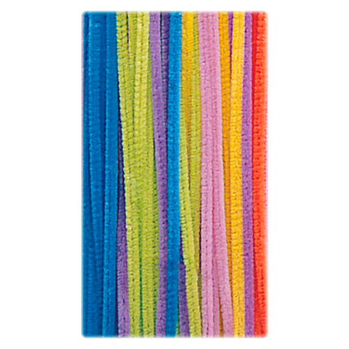 Creativity Street Jumbo Chenille Pipe Cleaners Craft Project, Classroom - 12" Height x 0.25" Width x 236.2 mil Thickness x 15" Length - Neon - Polyester - 100 / Pack (711004)