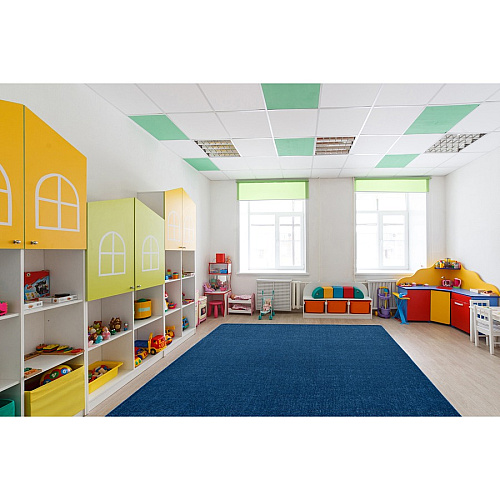 Carpets for Kids&reg; Solid Color Mt. St. Helens 6'x9' Rug Kids - 72" Length x 108" Width - Rectangle - Blueberry - 1 Each (2100405)