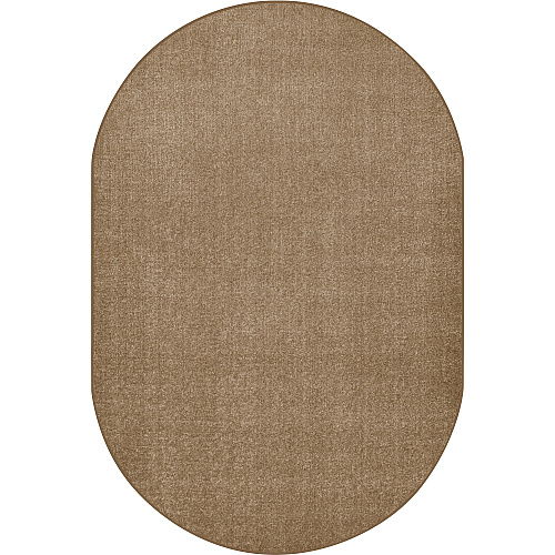 Carpets for Kids&reg; Solid Color Mt. St. Helens Carpet Rug 108" Length x 72" Width - Oval - Tan - Nylon - 1 Each (2169108)