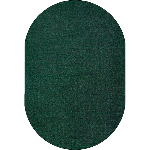 Carpets for Kids&reg; Solid Color Mt. St. Helens Carpet Rug Kids - 72" Length x 108" Width - Oval - Emerald - 1 Each (2169306)