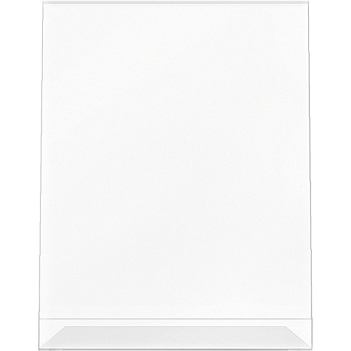 Deflecto Anti-Glare Slanted Sign Holder Portrait - 11" Height x 8.5" Width x 2.5" Depth - Acrylic - Clear - Anti-glare, Scratch Resistant, Durable, Heavy Duty, Double-sided - 1 Each (879701)