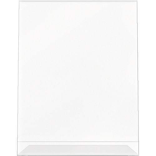 Deflecto Anti-Glare Slanted Sign Holder Portrait - 11" Height x 8.5" Width x 2.5" Depth - Acrylic - Clear - Anti-glare, Scratch Resistant, Durable, Heavy Duty, Double-sided - 1 Each (879701)