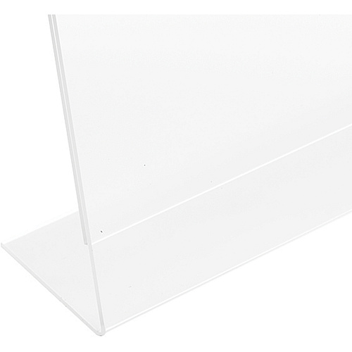 Deflecto Anti-Glare Slanted Sign Holder Portrait - 11" Height x 8.5" Width x 2.5" Depth - Acrylic - Clear - Anti-glare, Scratch Resistant, Durable, Heavy Duty, Double-sided - 1 Each (879701)