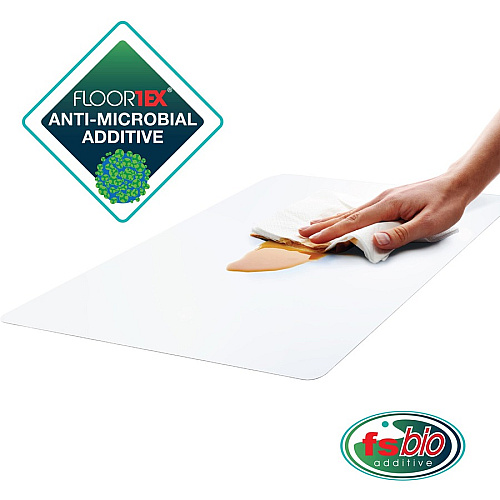 Hometex Biosafe Hometex&reg; Anti-Microbial Vinyl Rectangular Place Mat - 17" x 22" 22" Length x 17" Width x 0.040" Depth x 0.040" Thickness - Rectangular - Polyvinyl Chloride (PVC), Vinyl - Fresh Mist - 1 Each - TAA Compliant (FPHMTM4356EV)