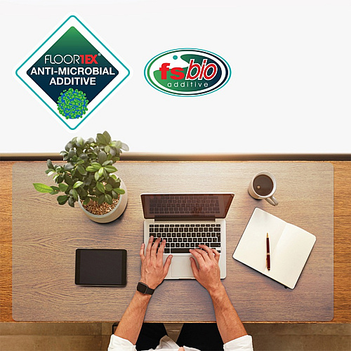 Hometex Biosafe Hometex&reg; Anti-Microbial Vinyl Rectangular Place Mat - 17" x 22" 22" Length x 17" Width x 0.040" Depth x 0.040" Thickness - Rectangular - Polyvinyl Chloride (PVC), Vinyl - Fresh Mist - 1 Each - TAA Compliant (FPHMTM4356EV)