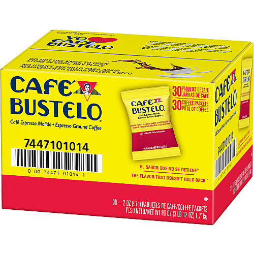 Cafe Bustelo Caf&eacute; Bustelo&reg; Ground Espresso Coffee Regular - Dark - 2 oz - Ground - 30 / Carton (1014)