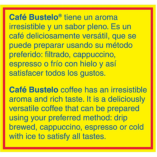 Cafe Bustelo Caf&eacute; Bustelo&reg; Ground Espresso Coffee Regular - Dark - 2 oz - Ground - 30 / Carton (1014)