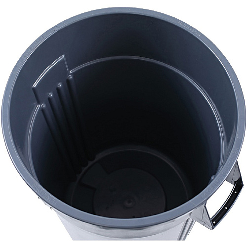 Genuine Joe 44-gallon Heavy-duty Trash Container 44 gal Capacity - Heavy Duty, Handle - 24" Height x 31.5" Width x 24" Depth - Gray - 1 Each (GJO11581)