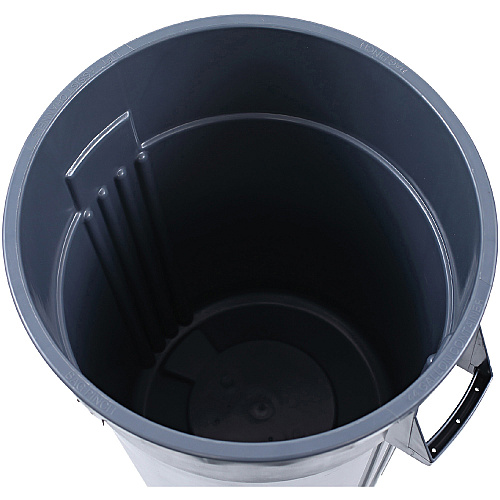 Genuine Joe 44-gallon Heavy-duty Trash Container 44 gal Capacity - Heavy Duty, Handle - 24" Height x 31.5" Width x 24" Depth - Gray - 1 Each (GJO11581)
