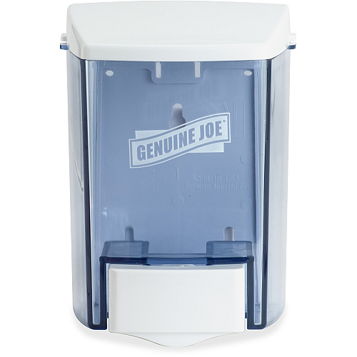 Genuine Joe 30 oz Soap Dispenser Manual - 30 fl oz Capacity - See-through Tank, Water Resistant, Soft Push - 1 Each (GJO29425)