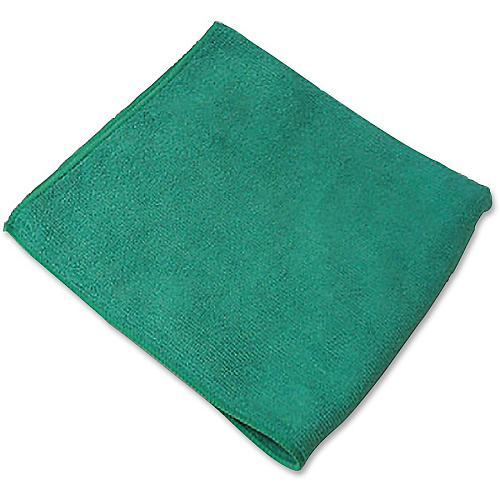 Genuine Joe General Purpose Microfiber Cloth For Multipurpose - Cloth - 16" Length x 16" Width - Chemical Resistant, Oil-free, Lint-free - Green - 12 / Bag (GJO39505)