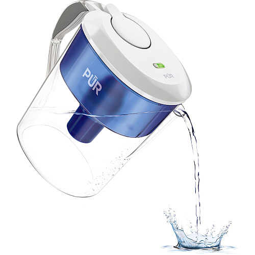 Pur 11 Cup Water Filtration Pitcher Pitcher - 40 gal Filter Life (Water Capacity) - 1 Each - Blue, White (CR1100C)