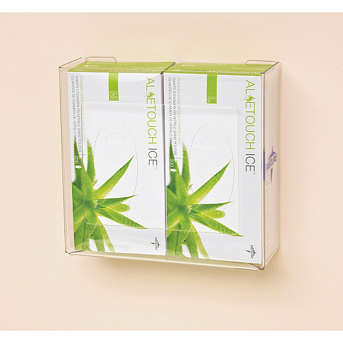 Medline Plastic Double Glove Box Holder Horizontal, Vertical - Plexiglass - Clear - 1 Each (MDS192096B)