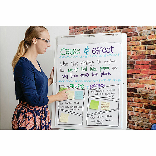 Pacon Heavy-duty Anchor Chart Paper 25 Sheets - Plain - Unruled Front Ruling - 27" x 34" Sheet Size - White Paper - Heavy Duty, Resist Bleed-through, Recyclable, Built-in Carry Handle - 4 / Carton (3370)