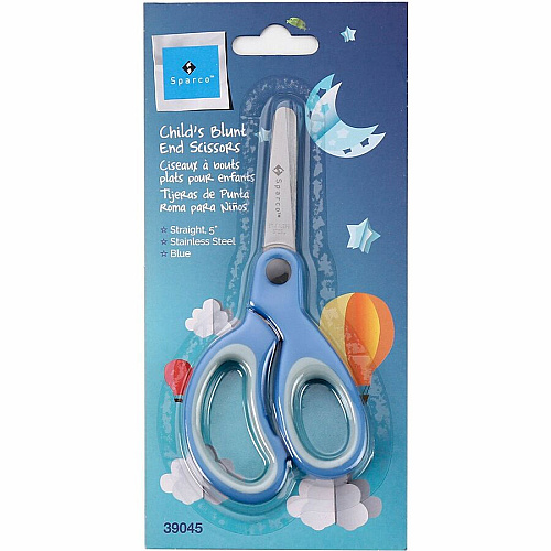 Sparco 5" Kids Blunt End Scissors 5" Overall Length - Blunted Tip - Blue - 1 Each (39045)