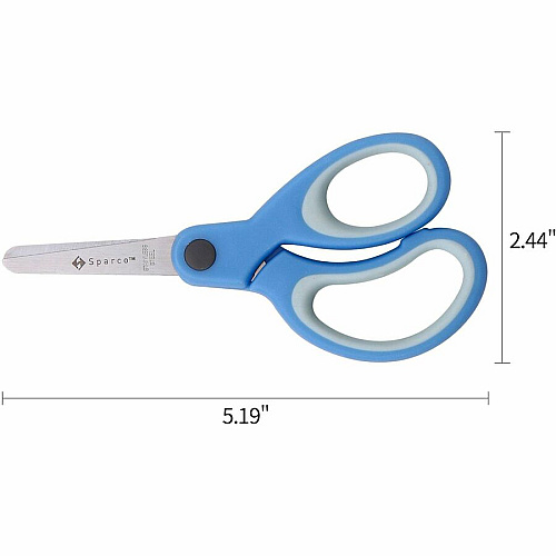 Sparco 5" Kids Blunt End Scissors 5" Overall Length - Blunted Tip - Blue - 1 Each (39045)