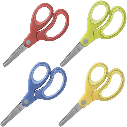 Sparco 5" Kids Blunt End Scissors 5" Overall Length - Blunted Tip - Assorted - 12 / Pack (39047)