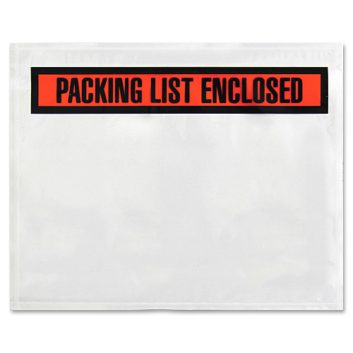 Sparco Pre-labeled Packing Slip Envelope Packing List - 7" Width x 5 1/2" Length - 70 g/m² - Self-adhesive Seal - White - Paper, Low Density Polyethylene (LDPE) - 1000 / Box (41925)
