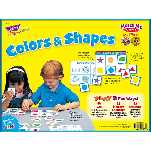 Trend Colors/Shapes Match Me Learning Game Educational - 1 to 8 Players - 1 Each (58103)