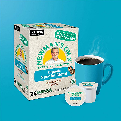 Newman's Own Organics Newman's Own&reg; Organics K-Cup Special Blend Coffee Compatible with Keurig Brewer - Regular - Dark - K-Cup - Newman's Special Blend - 24/Box - 4 / Carton (4050CT)