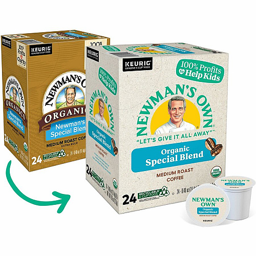 Newman's Own Organics Newman's Own&reg; Organics K-Cup Special Blend Coffee Compatible with Keurig Brewer - Regular - Dark - K-Cup - Newman's Special Blend - 24/Box - 4 / Carton (4050CT)