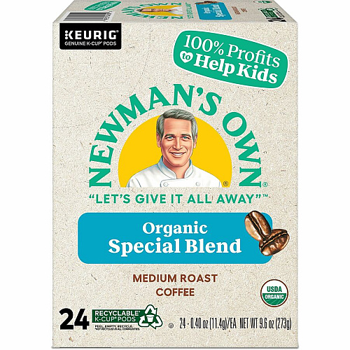 Newman's Own Organics Newman's Own&reg; Organics K-Cup Special Blend Coffee Compatible with Keurig Brewer - Regular - Dark - K-Cup - Newman's Special Blend - 24/Box - 4 / Carton (4050CT)