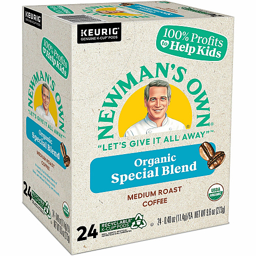 Newman's Own Organics Newman's Own&reg; Organics K-Cup Special Blend Coffee Compatible with Keurig Brewer - Regular - Dark - K-Cup - Newman's Special Blend - 24/Box - 4 / Carton (4050CT)
