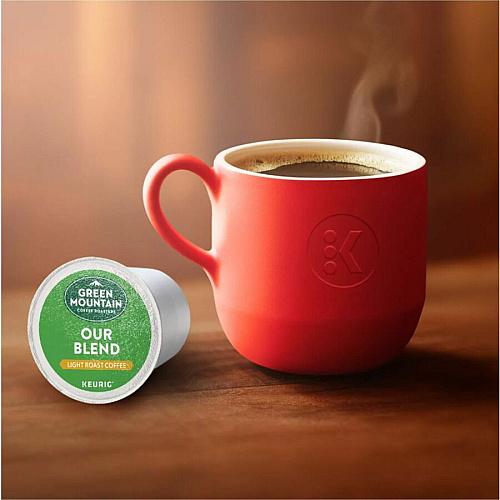 Green Mountain Coffee Roasters&reg; K-Cup Our Blend Coffee Compatible with Keurig Brewer - Regular - Light - K-Cup - 24/Box - 4 / Carton (6570CT)
