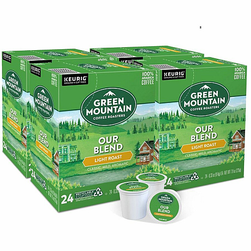 Green Mountain Coffee Roasters&reg; K-Cup Our Blend Coffee Compatible with Keurig Brewer - Regular - Light - K-Cup - 24/Box - 4 / Carton (6570CT)