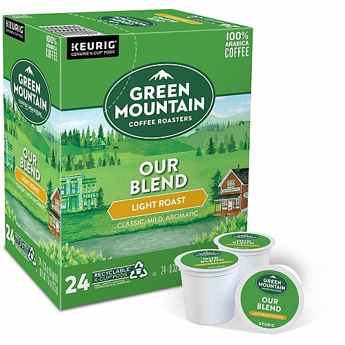 Green Mountain Coffee Roasters&reg; K-Cup Our Blend Coffee Compatible with Keurig Brewer - Regular - Light - K-Cup - 24/Box - 4 / Carton (6570CT)