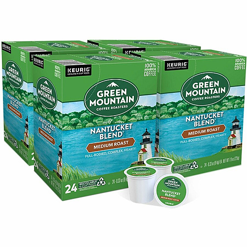 Green Mountain Coffee Roasters&reg; K-Cup Nantucket Blend Coffee Compatible with Keurig Brewer - Regular - Medium - K-Cup - 24/Box - 4 / Carton (6663CT)